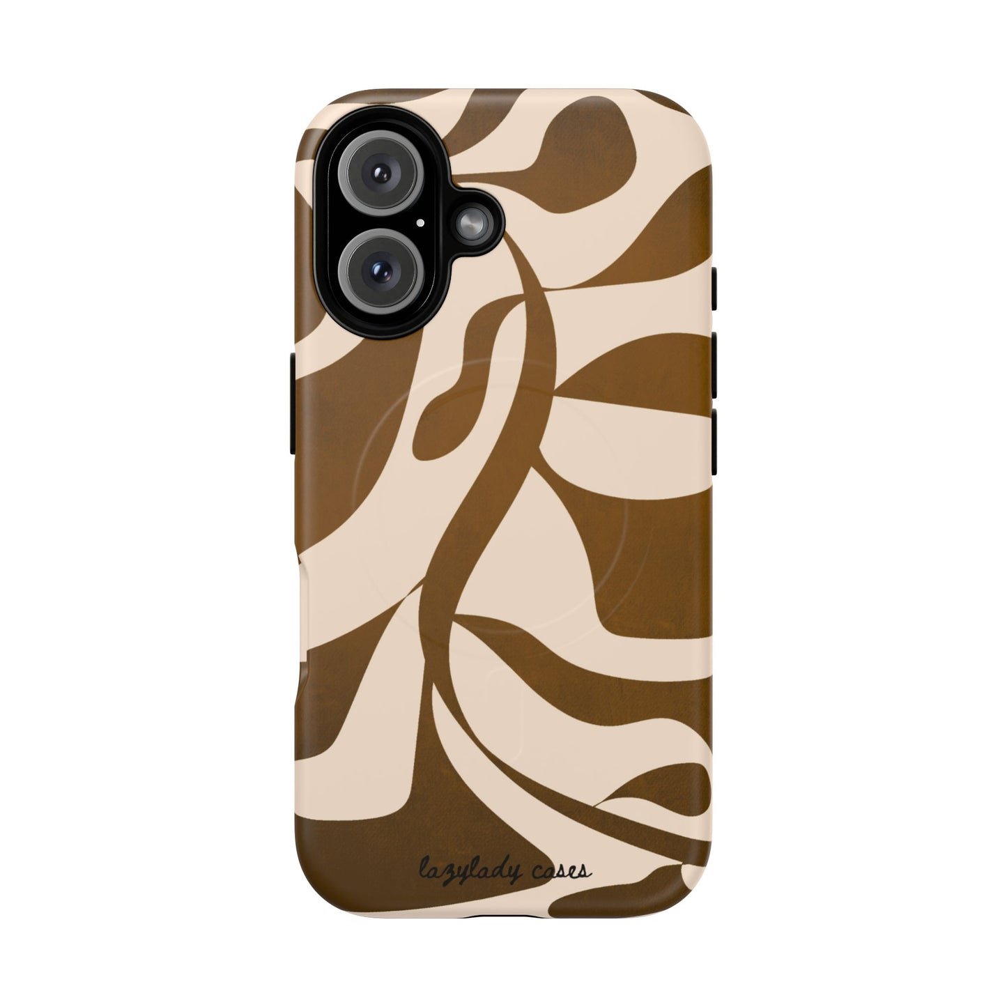 Brown Bonnet Stylish Tough Magnetic Phone Case - Trendy Abstract Design