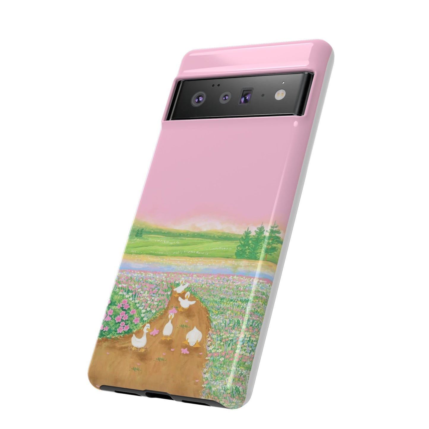Pastel Floral Phone Case, Tough Cases for Nature Lovers, Cute Phone Accessories, Spring Gifts, Unique Mobile Covers