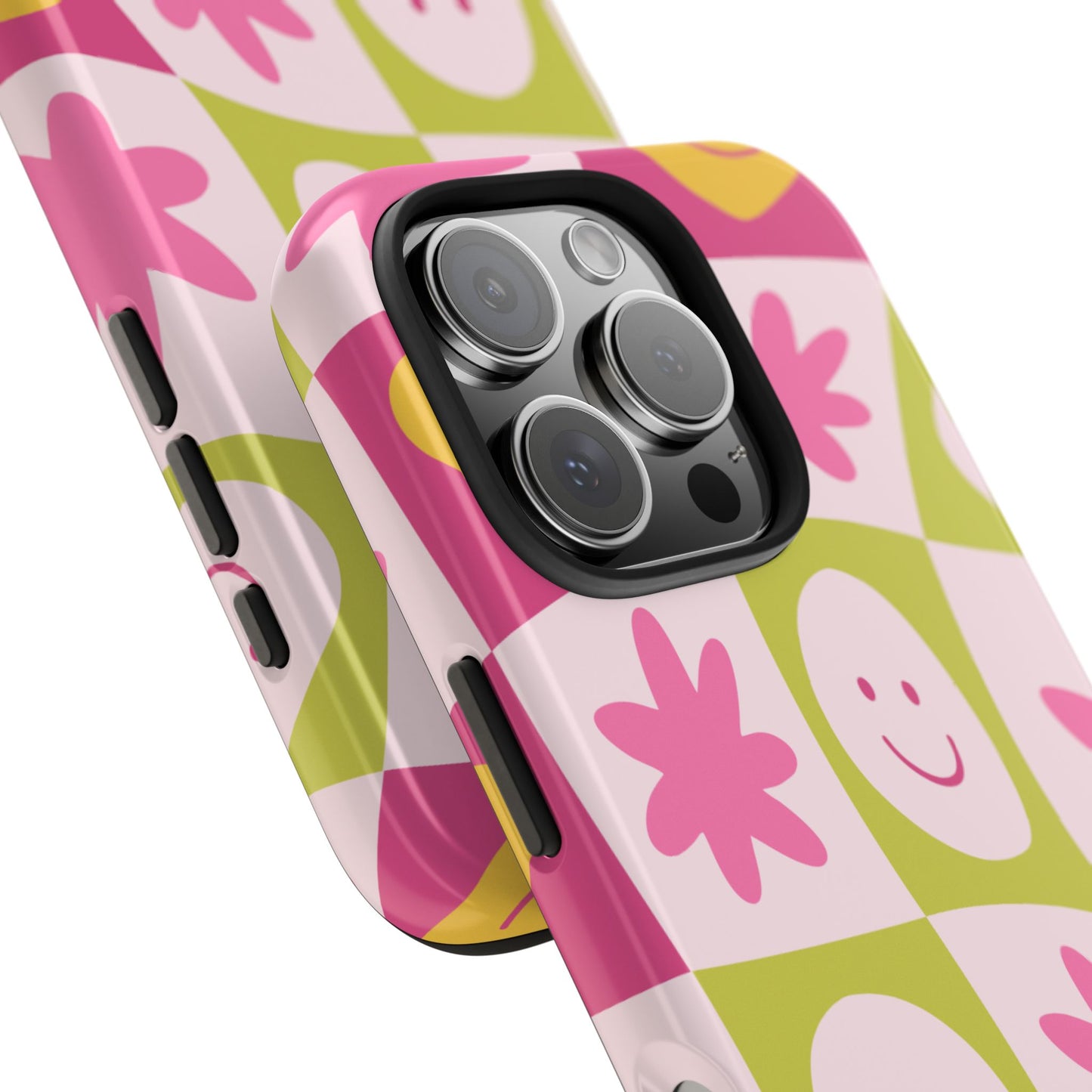 Colorful Smiley Pattern Tough Phone Cases, Playful Phone Covers, Fun Gifts for Friends, Cute Accessories, Vibrant and Durable