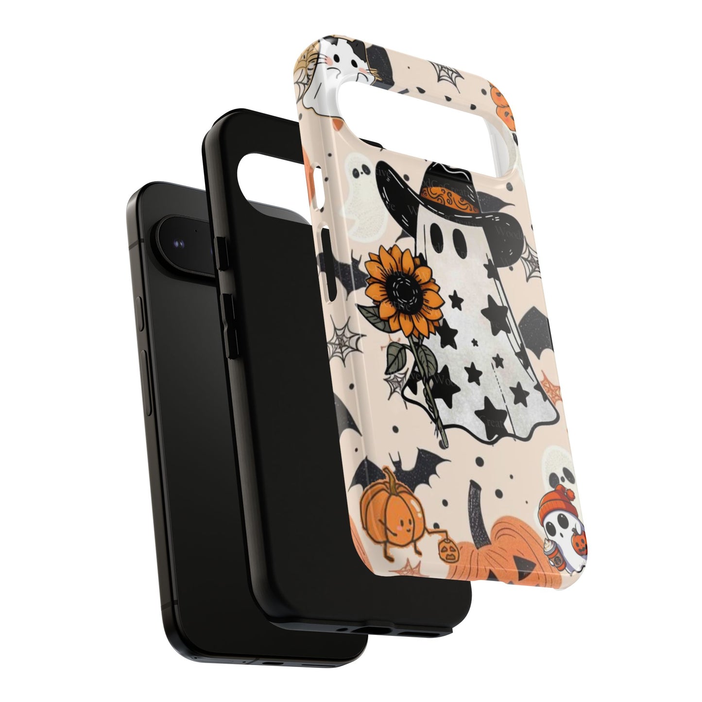 Cute Ghost Phone Case, Halloween Decor, Spooky Gift, Fall Accessories, Pumpkin Lover's Gift, Autumn Vibes, Trick or Treat