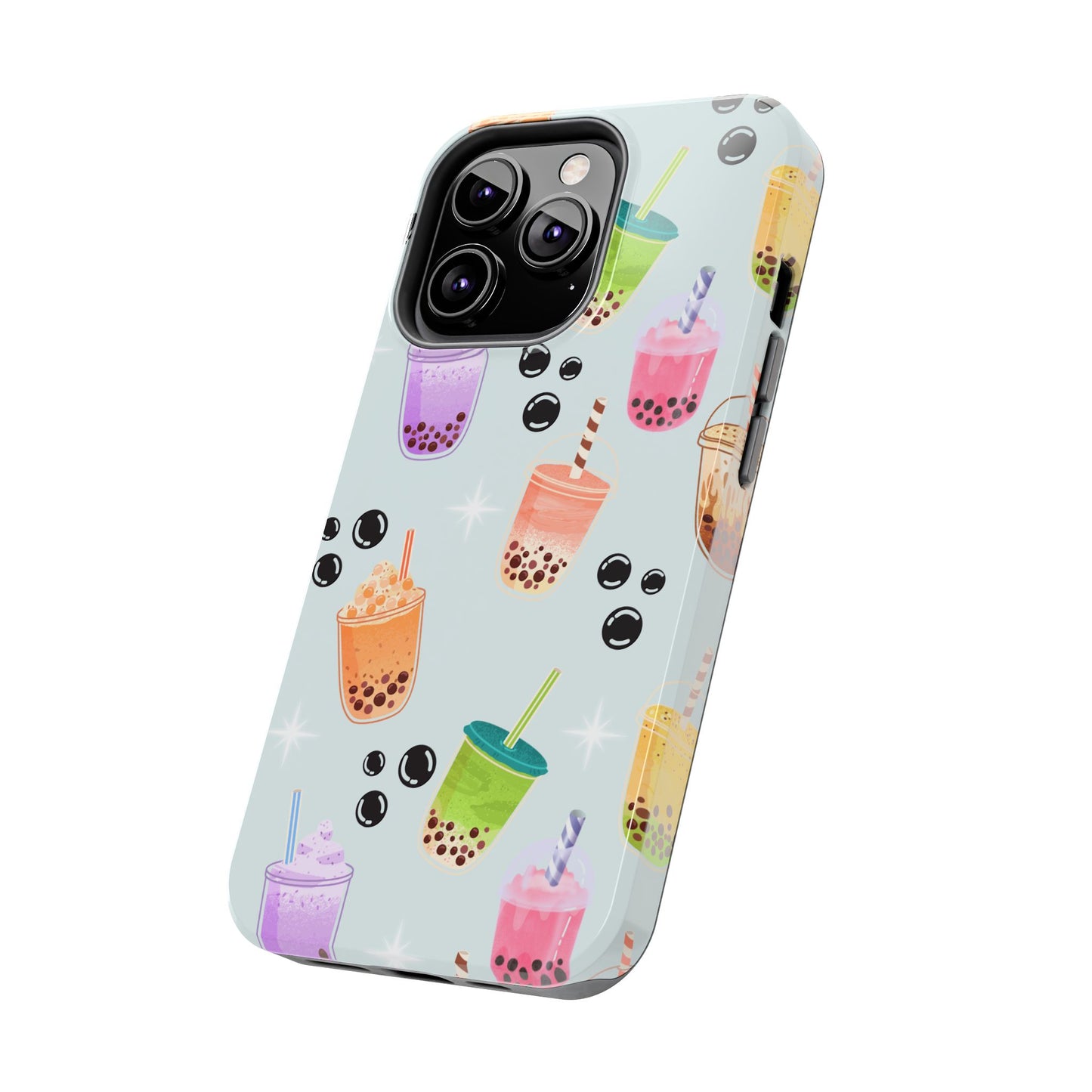 Colorful Boba Tea Phone Case, Tough Phone Cases for Drink Lovers, Cute Phone Accessory, Fun Gifts for Friends, Summer Vibes