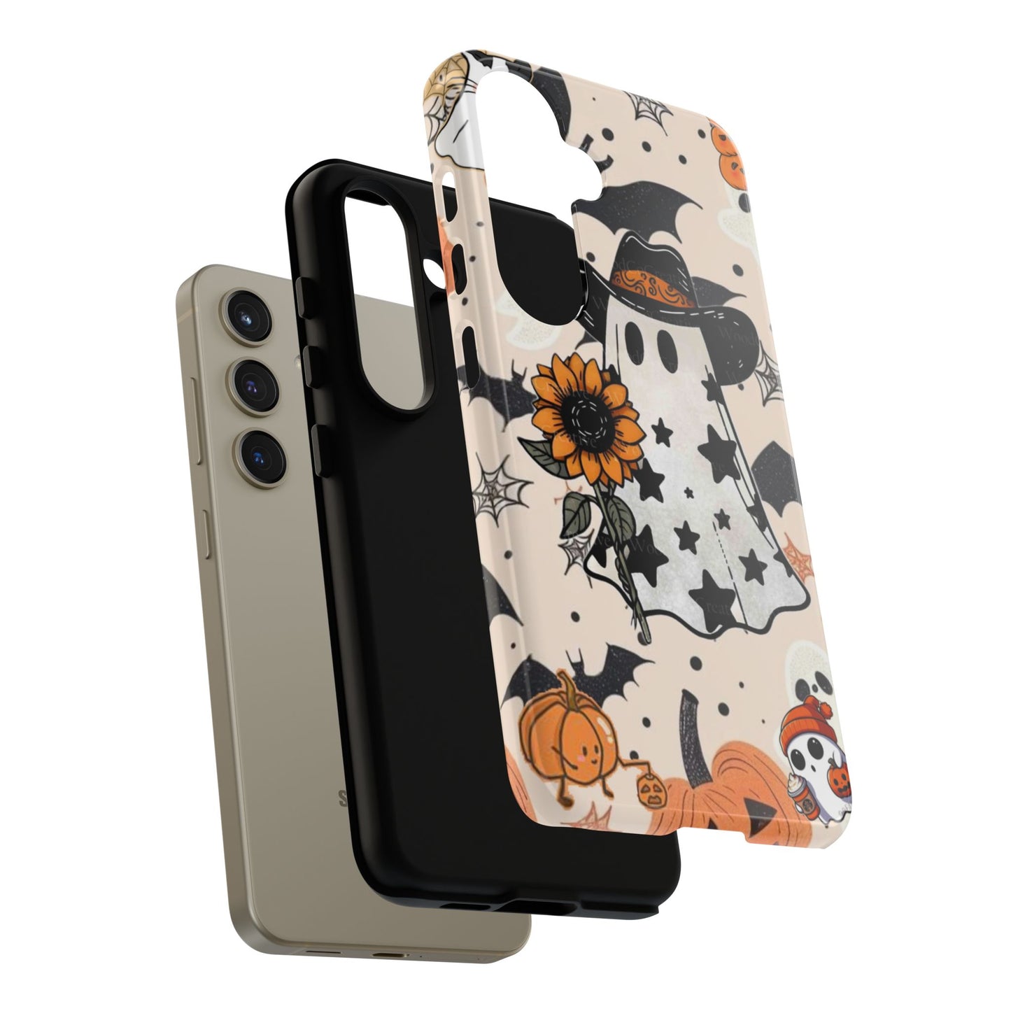 Cute Ghost Phone Case, Halloween Decor, Spooky Gift, Fall Accessories, Pumpkin Lover's Gift, Autumn Vibes, Trick or Treat
