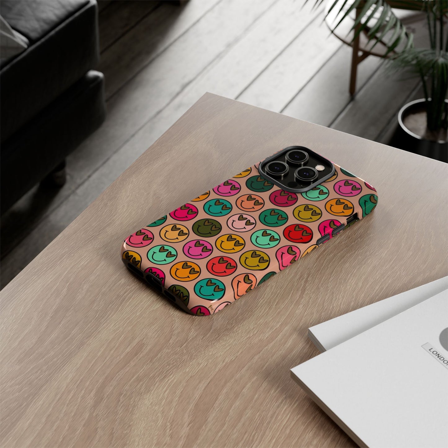 Colorful Smiley Phone Case | Tough Cases, Cute Phone Cover, Happy Vibes, Gift for Friends, Fun Phone Accessory