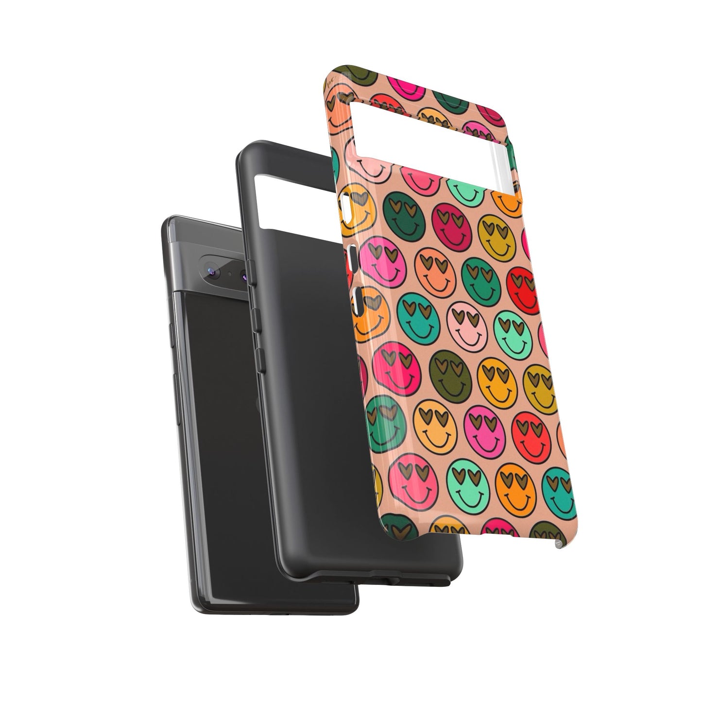 Colorful Smiley Phone Case | Tough Cases, Cute Phone Cover, Happy Vibes, Gift for Friends, Fun Phone Accessory