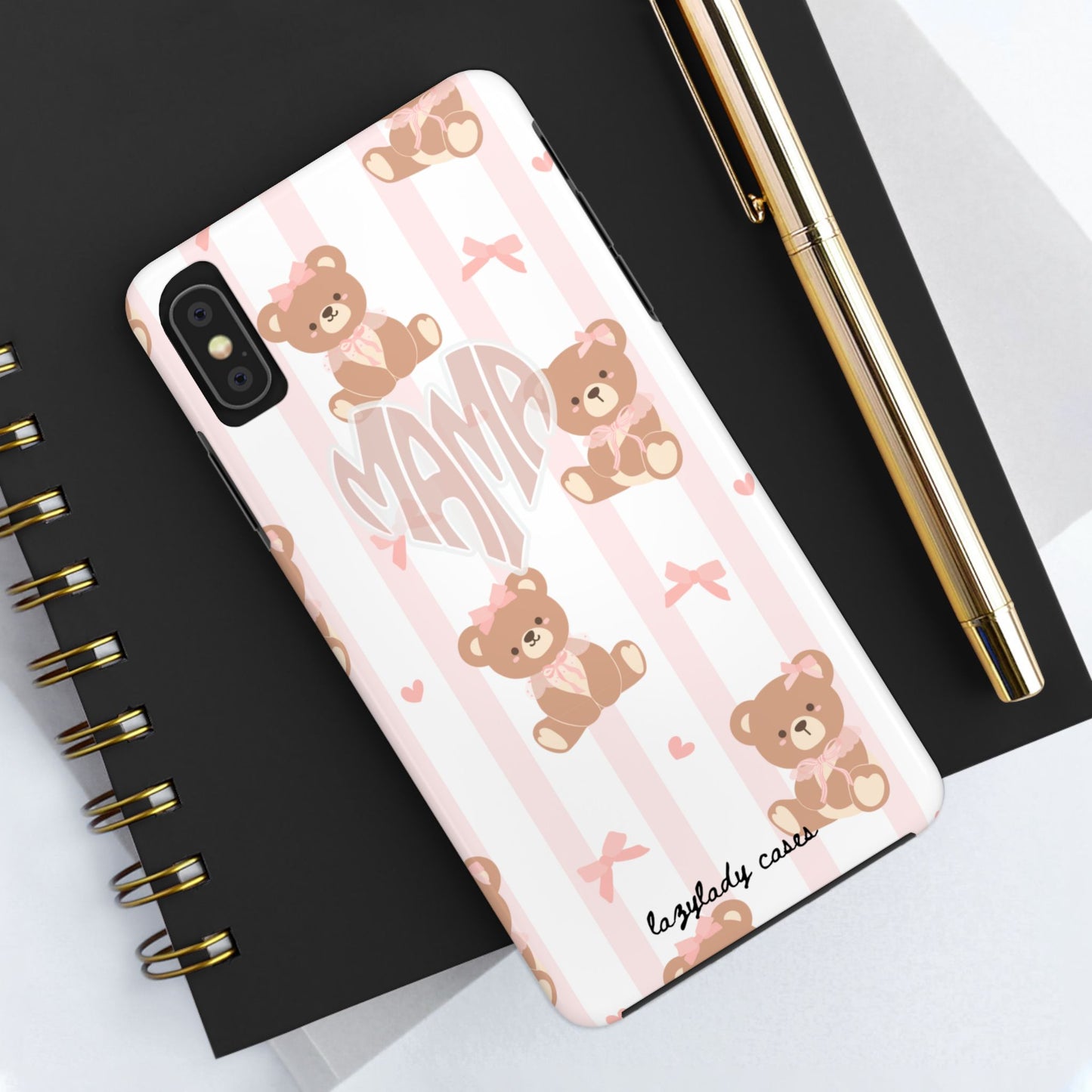 Cute Bear Mama Phone Case - Stylish Tough Case for Moms