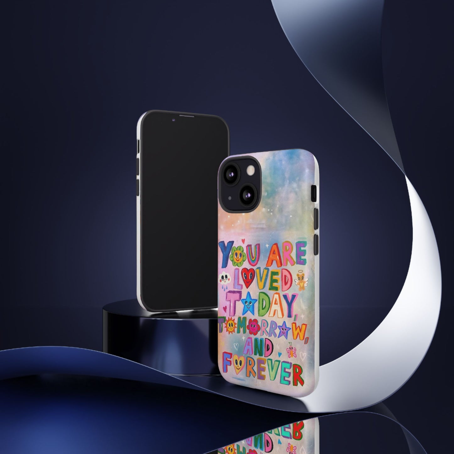Colorful Phone Case with Positive Affirmations, Inspirational Phone Shell, Cute Gift for Teens, Motivational Tech Accessory, I Love You Case