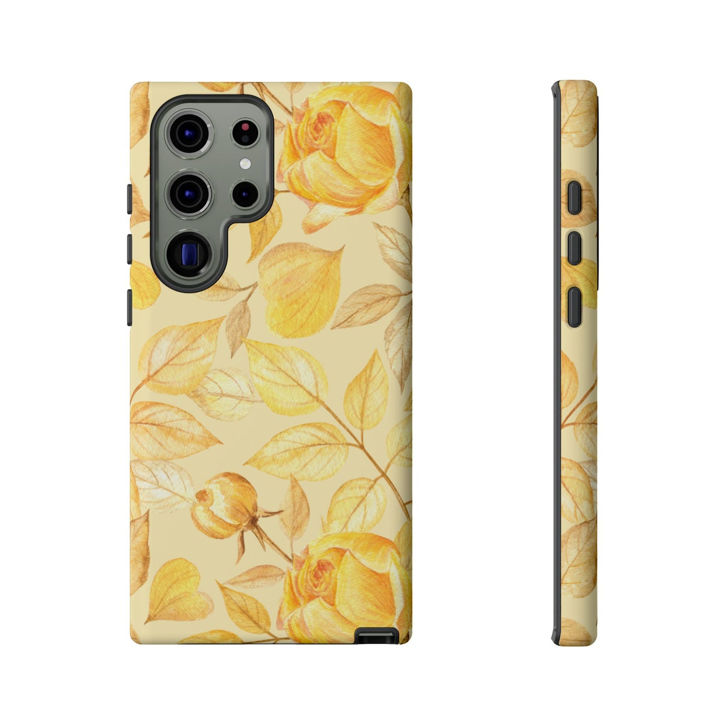 Yellow Dusk Tough Phone Case - Yellow Rose Design