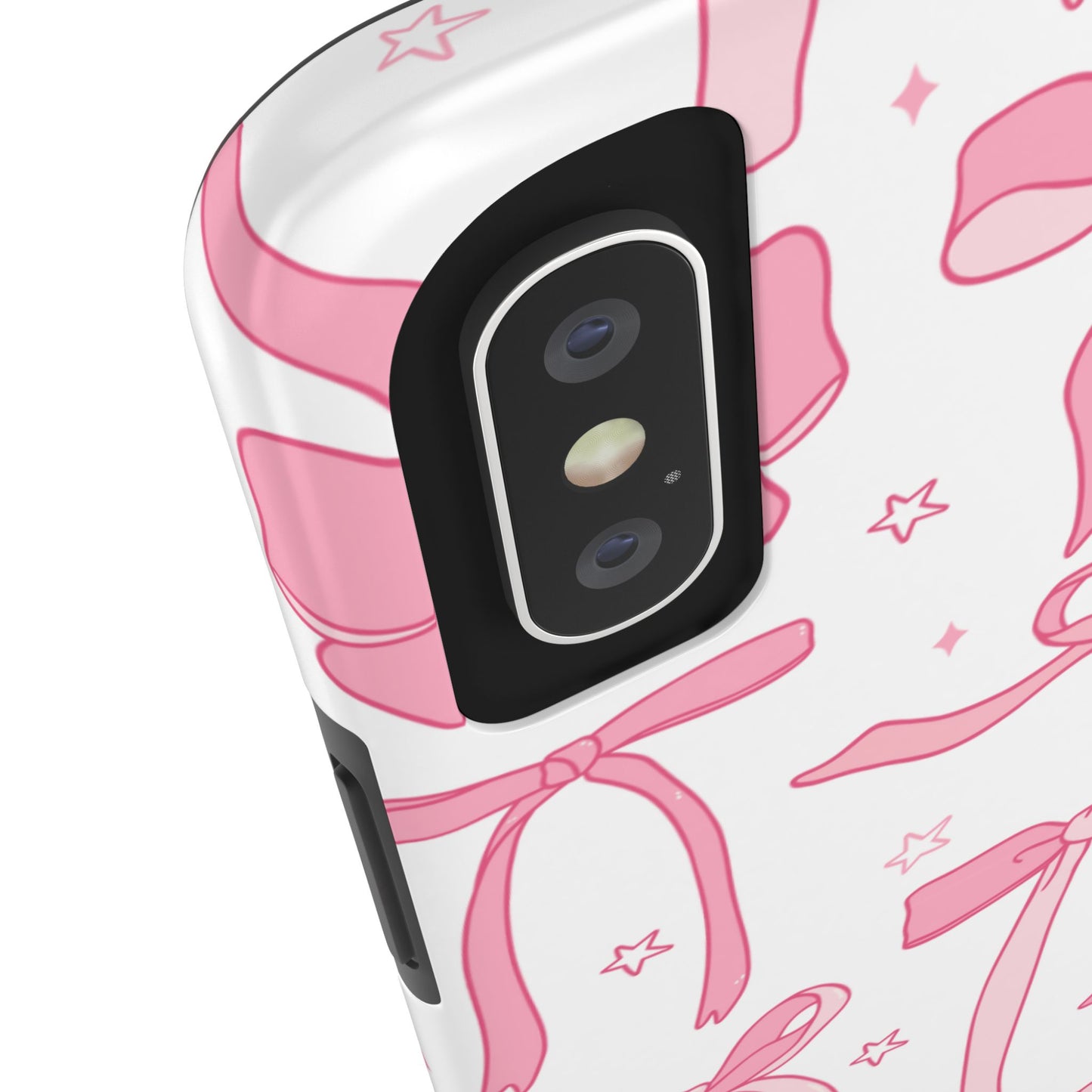 Cute Pink Bow Tough Phone Case - Stylish and Durable Protection