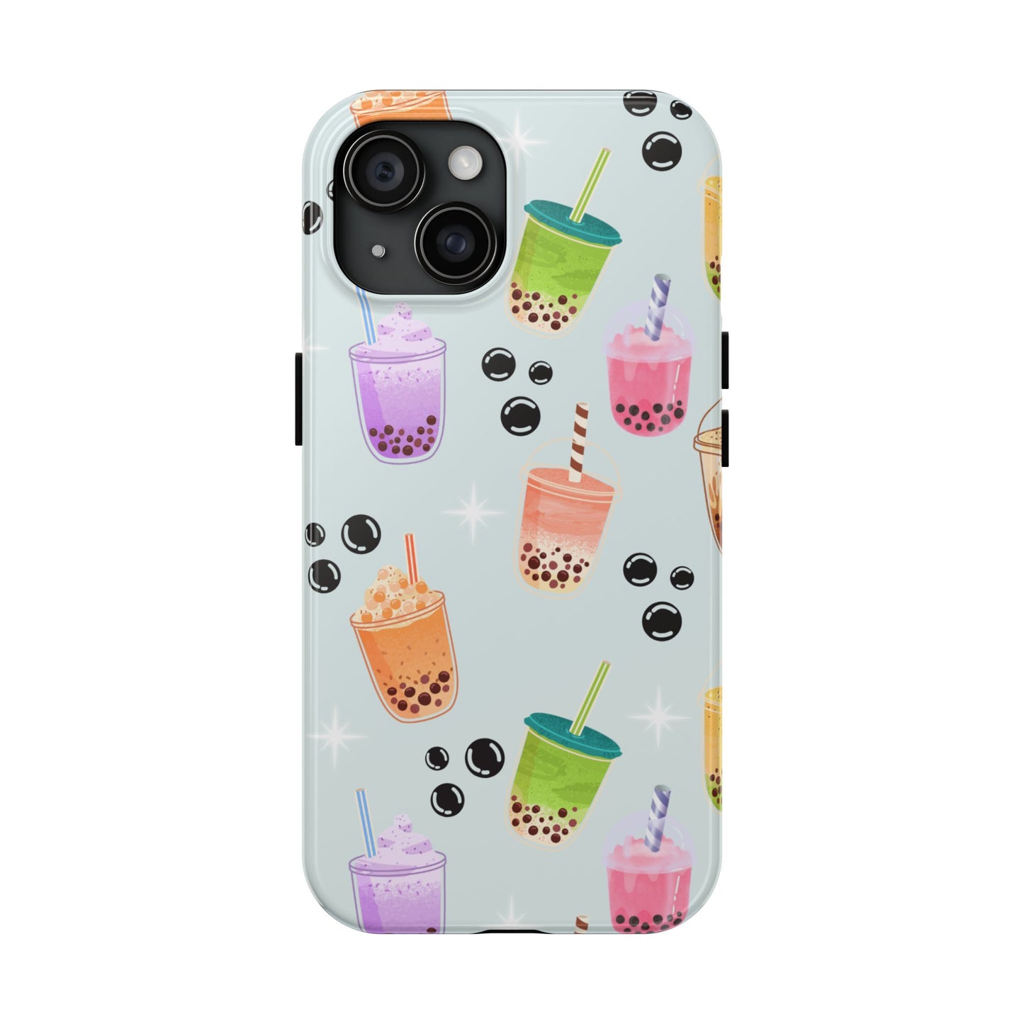 Colorful Boba Tea Phone Case, Tough Phone Cases for Drink Lovers, Cute Phone Accessory, Fun Gifts for Friends, Summer Vibes