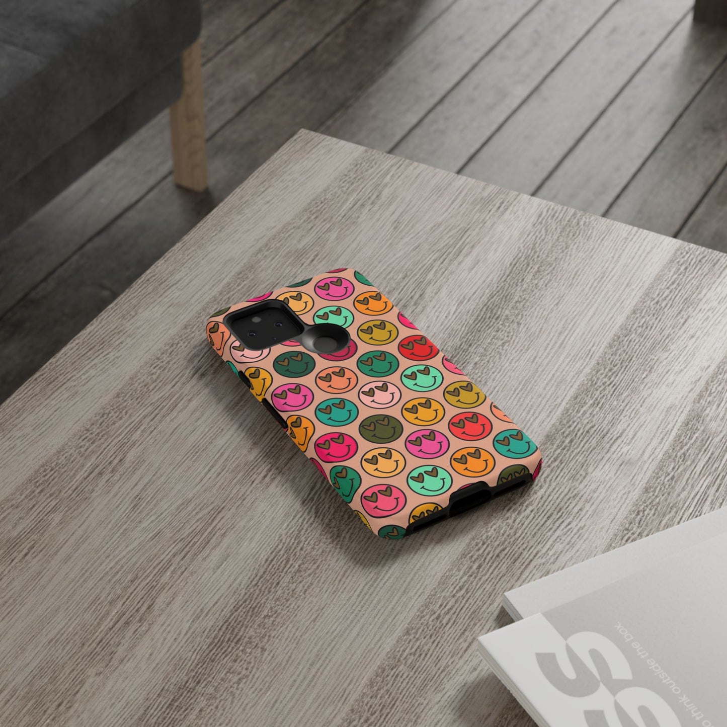 Colorful Smiley Phone Case | Tough Cases, Cute Phone Cover, Happy Vibes, Gift for Friends, Fun Phone Accessory