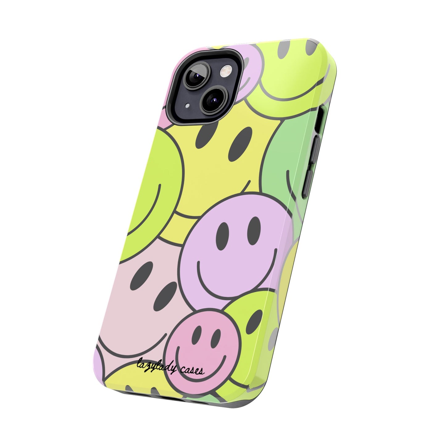 Colorful Smiley Face Tough Phone Case - Fun, Durable Protection for All Ages