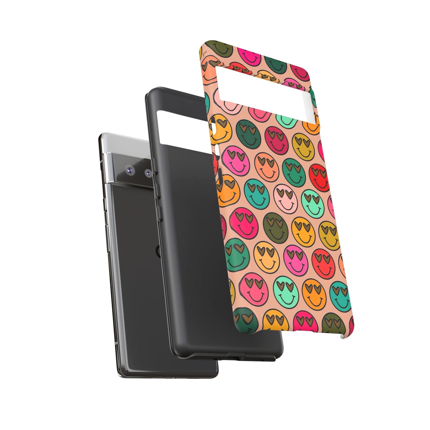 Colorful Smiley Phone Case | Tough Cases, Cute Phone Cover, Happy Vibes, Gift for Friends, Fun Phone Accessory