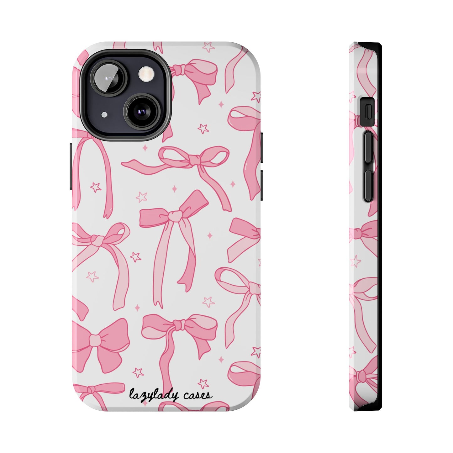 Cute Pink Bow Tough Phone Case - Stylish and Durable Protection