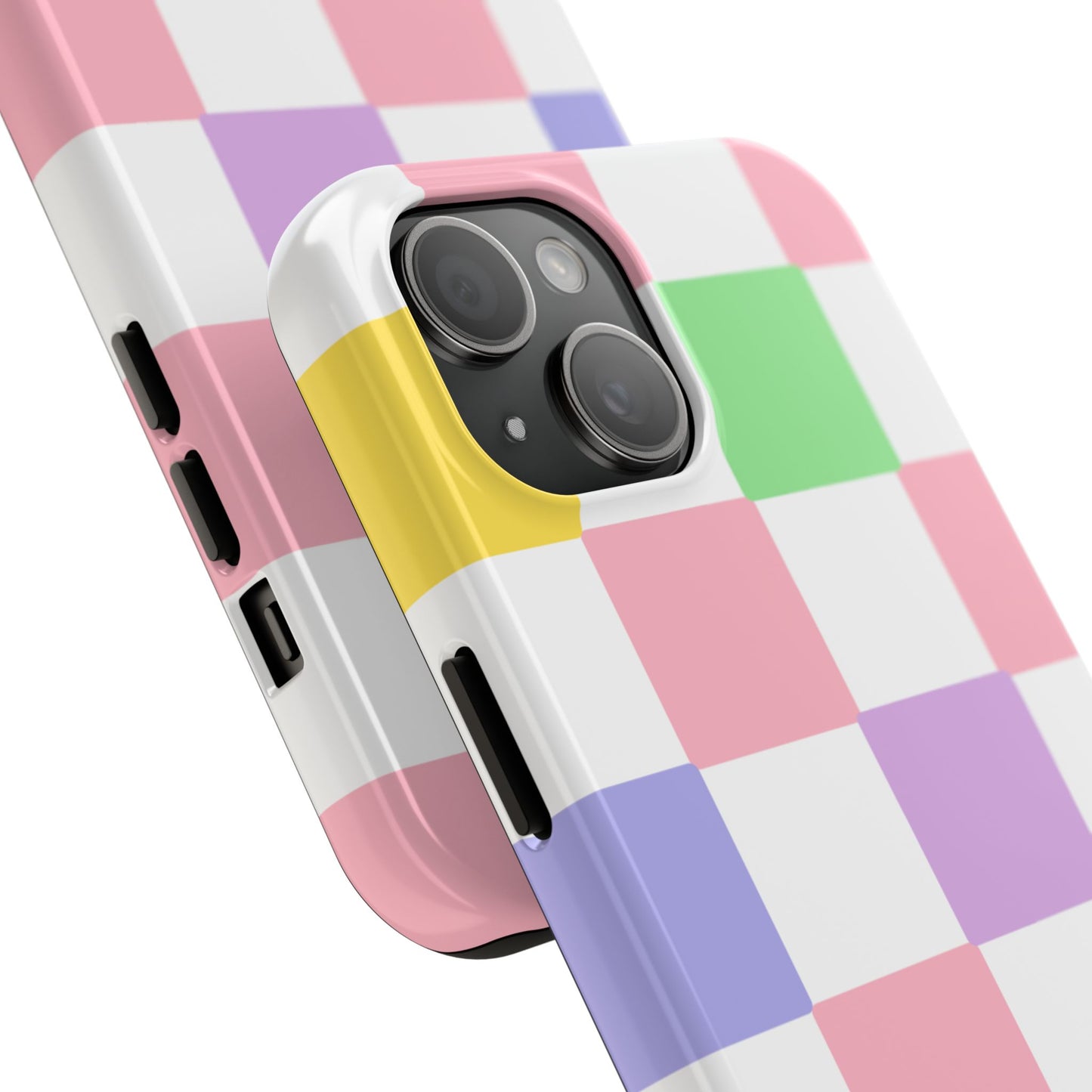 Colorful Checkerboard Tough Phone Case – Vibrant & Durable Protection
