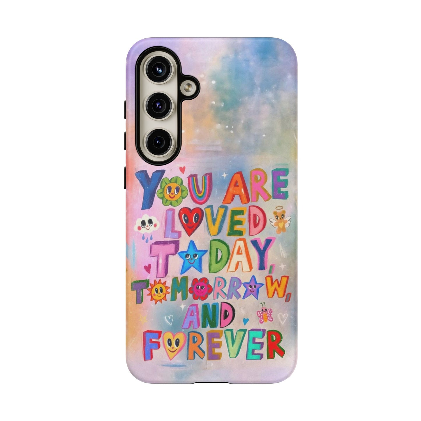 Colorful Phone Case with Positive Affirmations, Inspirational Phone Shell, Cute Gift for Teens, Motivational Tech Accessory, I Love You Case