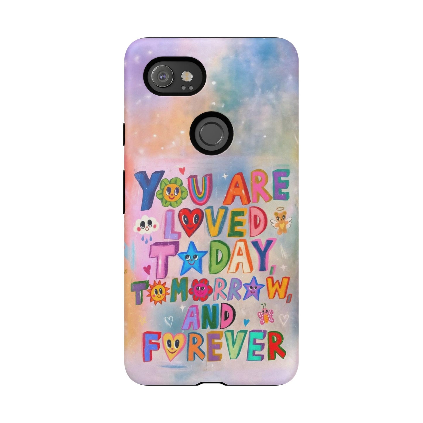Colorful Phone Case with Positive Affirmations, Inspirational Phone Shell, Cute Gift for Teens, Motivational Tech Accessory, I Love You Case