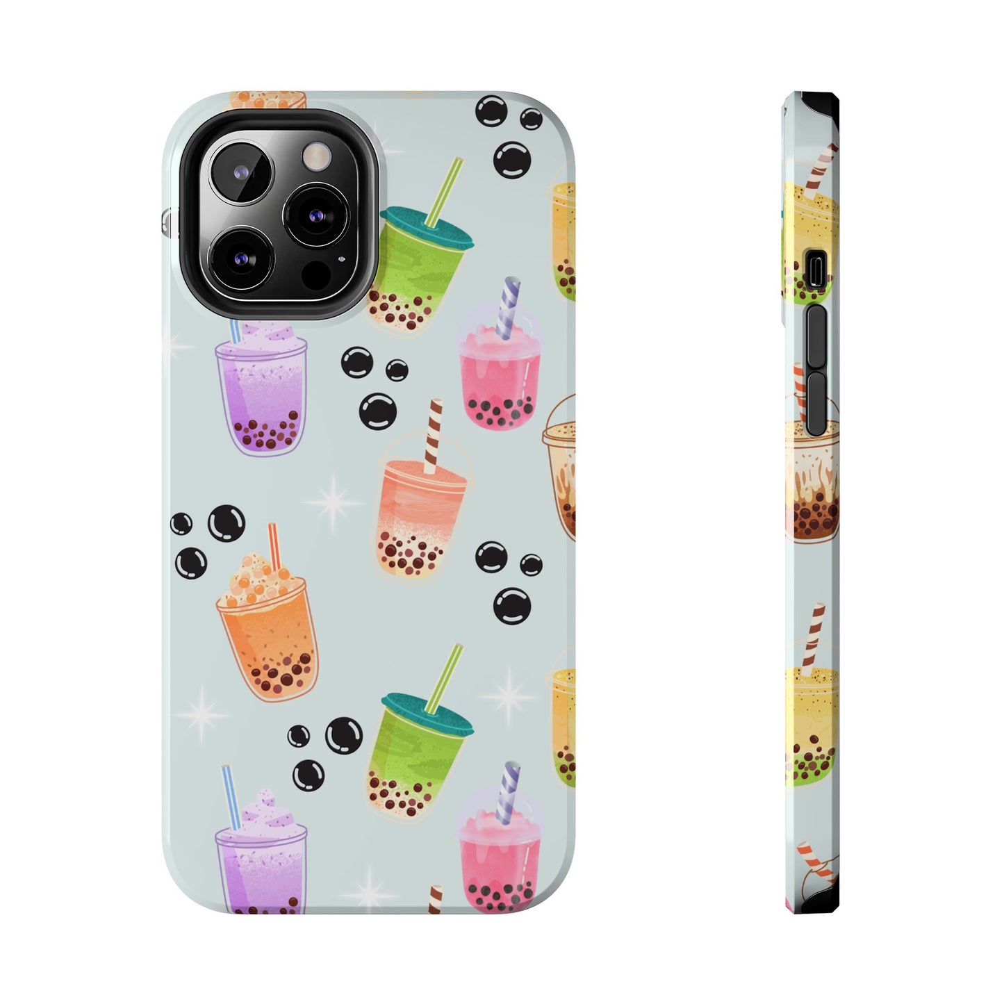 Colorful Boba Tea Phone Case, Tough Phone Cases for Drink Lovers, Cute Phone Accessory, Fun Gifts for Friends, Summer Vibes