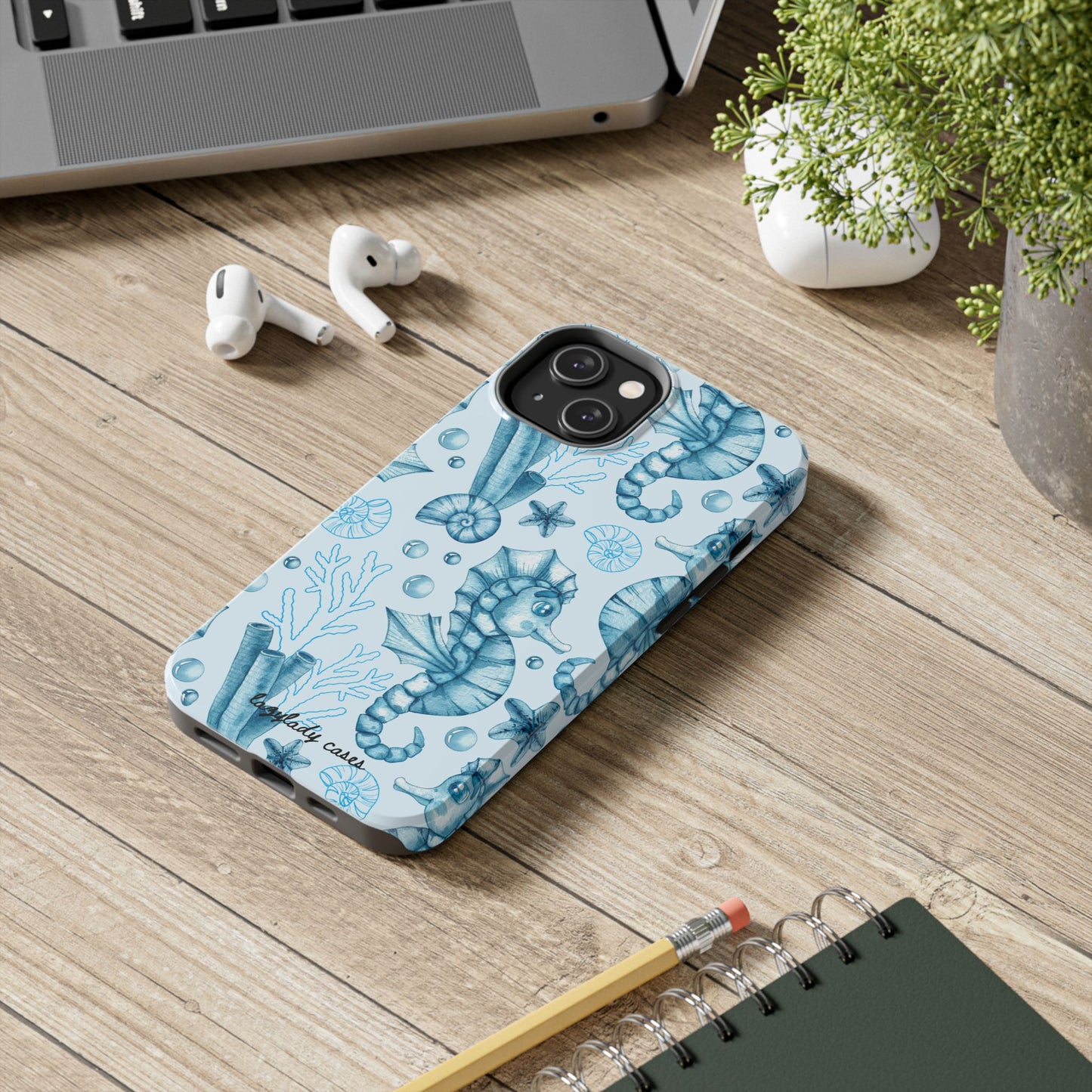 Coastal Seahorse Phone Case - Tough Protection with Beach Vibe