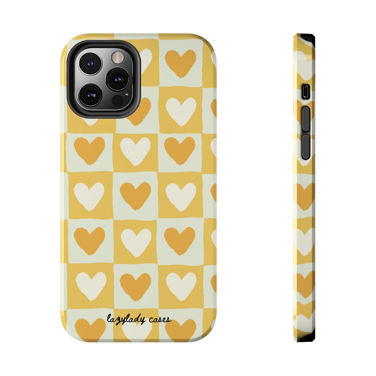 Heart Pattern Tough Phone Case - Cute & Durable for Everyday Use