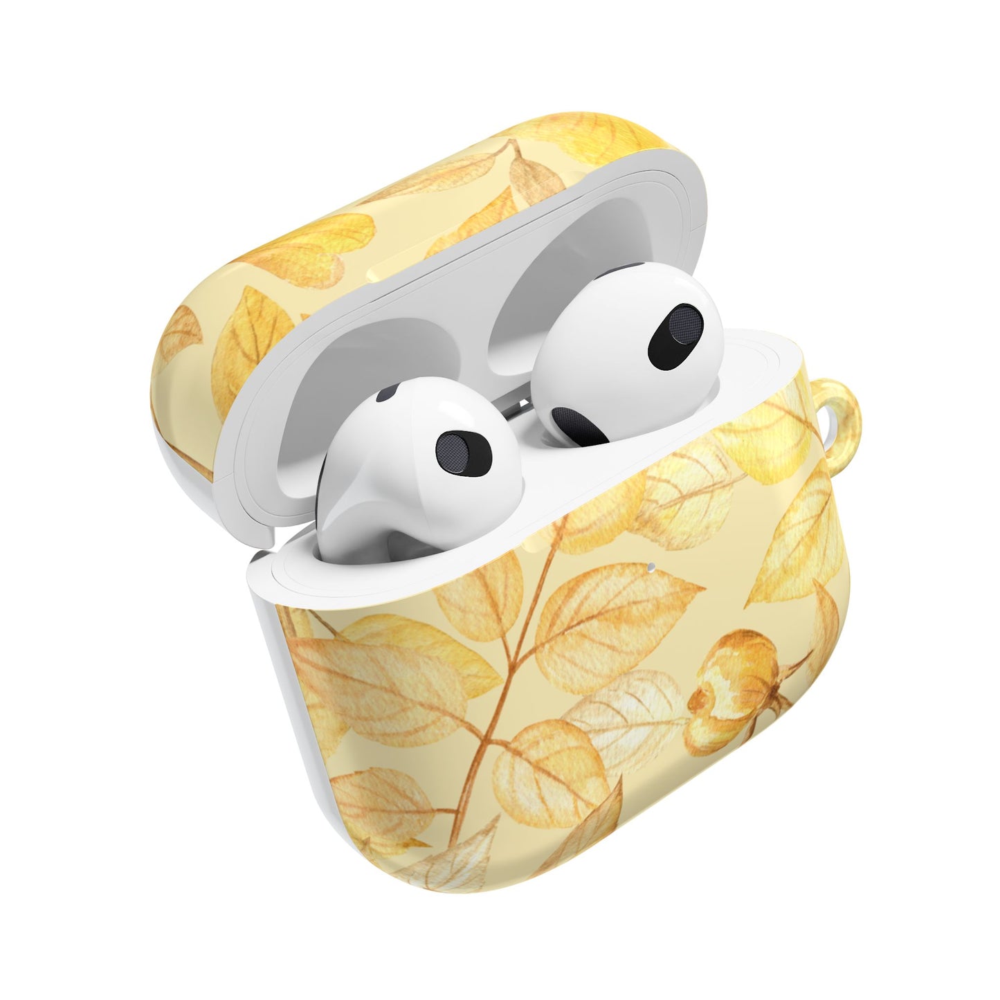 Yellow Dusk AirPod Case - Elegant Leaves Design for Nature Lovers