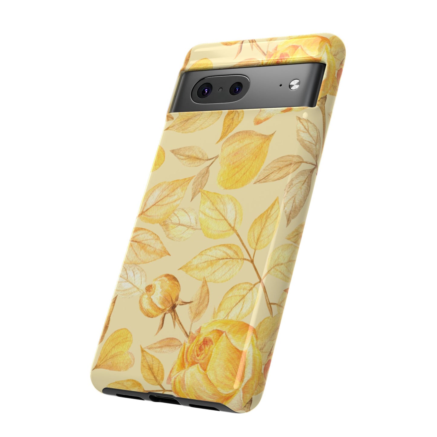 Yellow Dusk Tough Phone Case - Yellow Rose Design