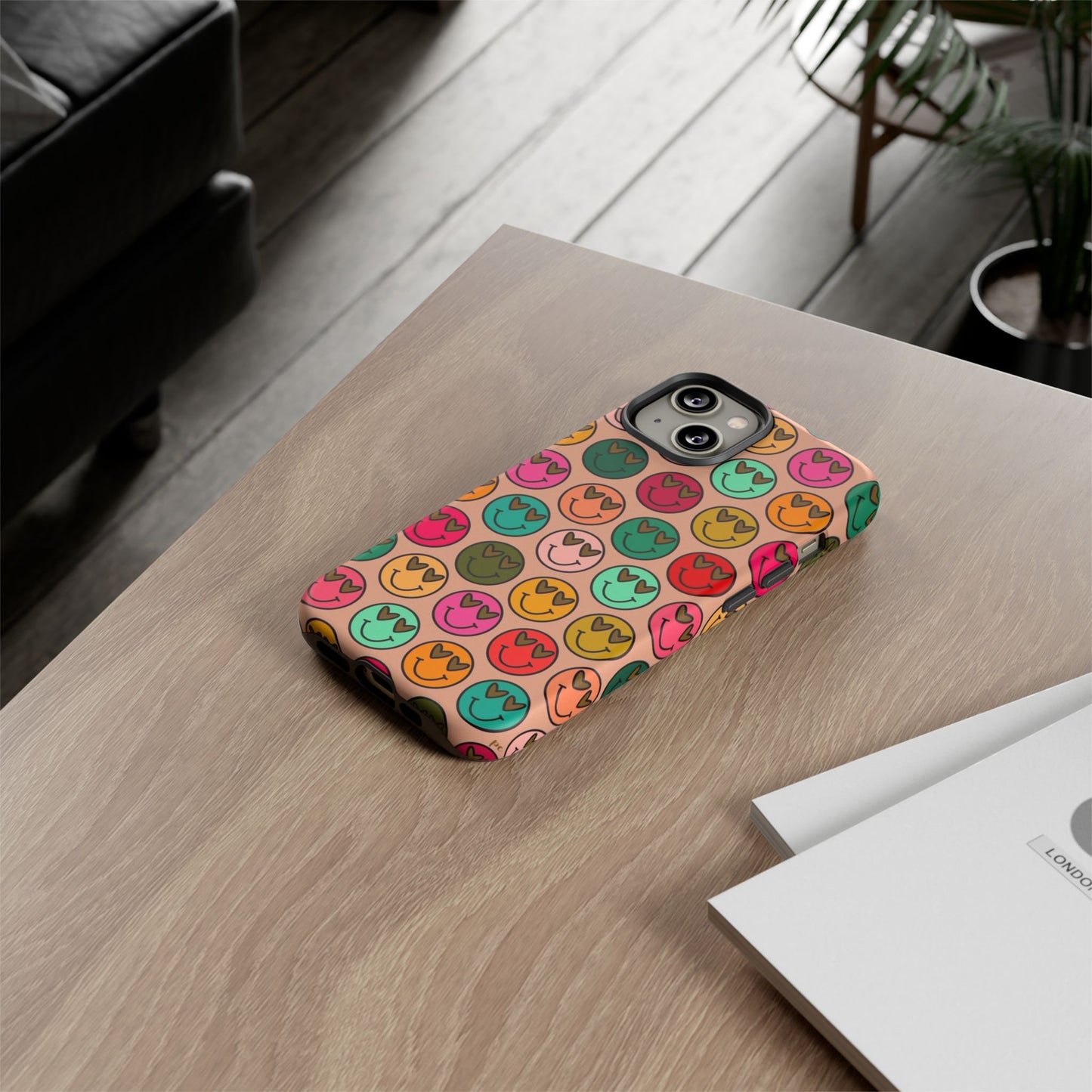 Colorful Smiley Phone Case | Tough Cases, Cute Phone Cover, Happy Vibes, Gift for Friends, Fun Phone Accessory