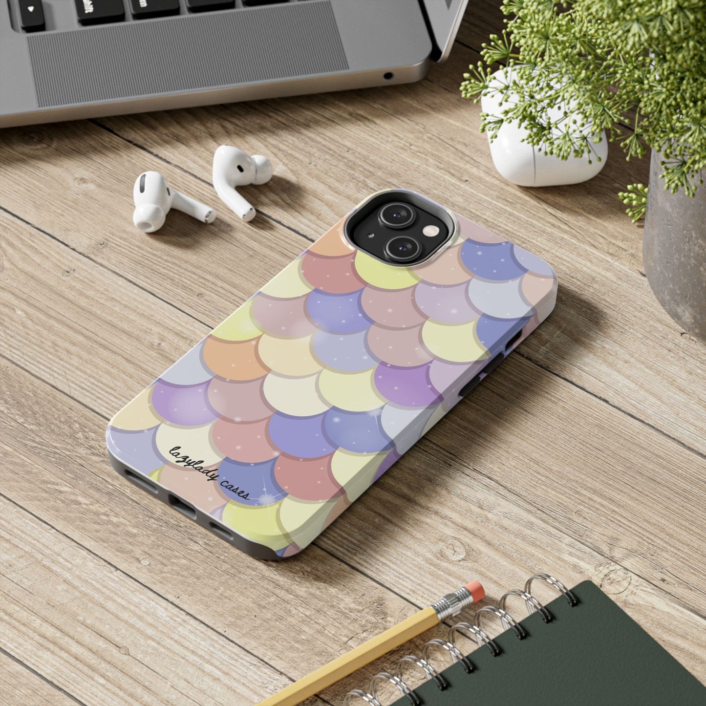 Mermaid Scale Tough Phone Case - Durable Protection with Colorful Design