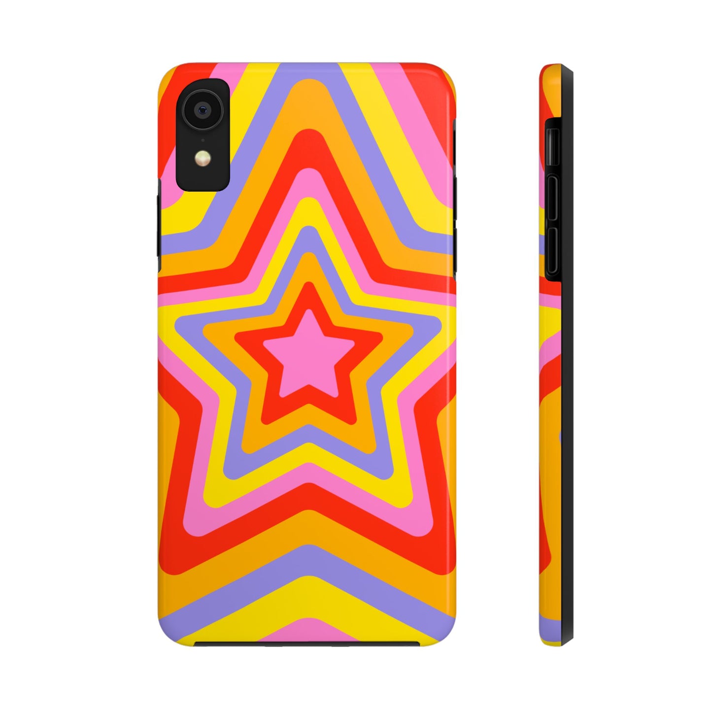 Colorful Star Pattern Tough Phone Cases | Durable Phone Cover, Unique Gifts, Trendy Accessories, Fun Tech Style