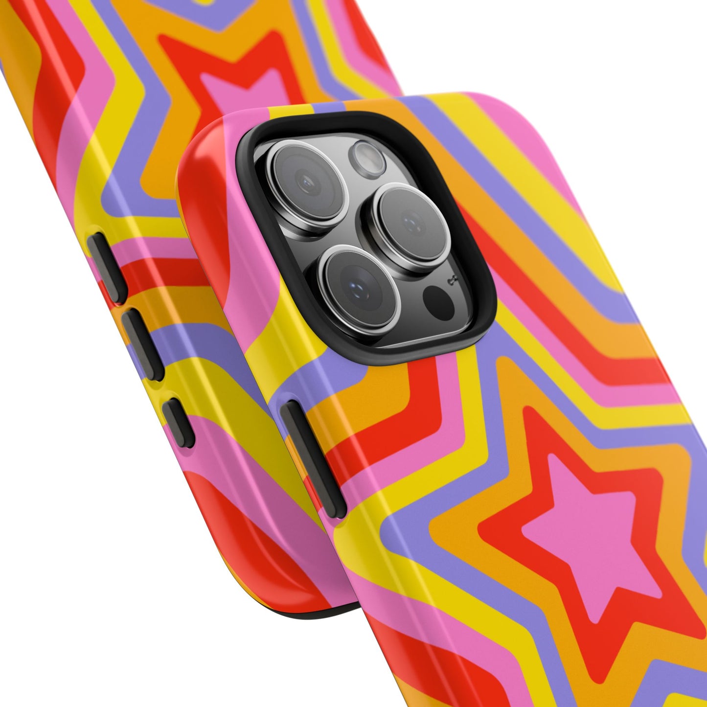 Colorful Star Pattern Tough Phone Cases | Durable Phone Cover, Unique Gifts, Trendy Accessories, Fun Tech Style