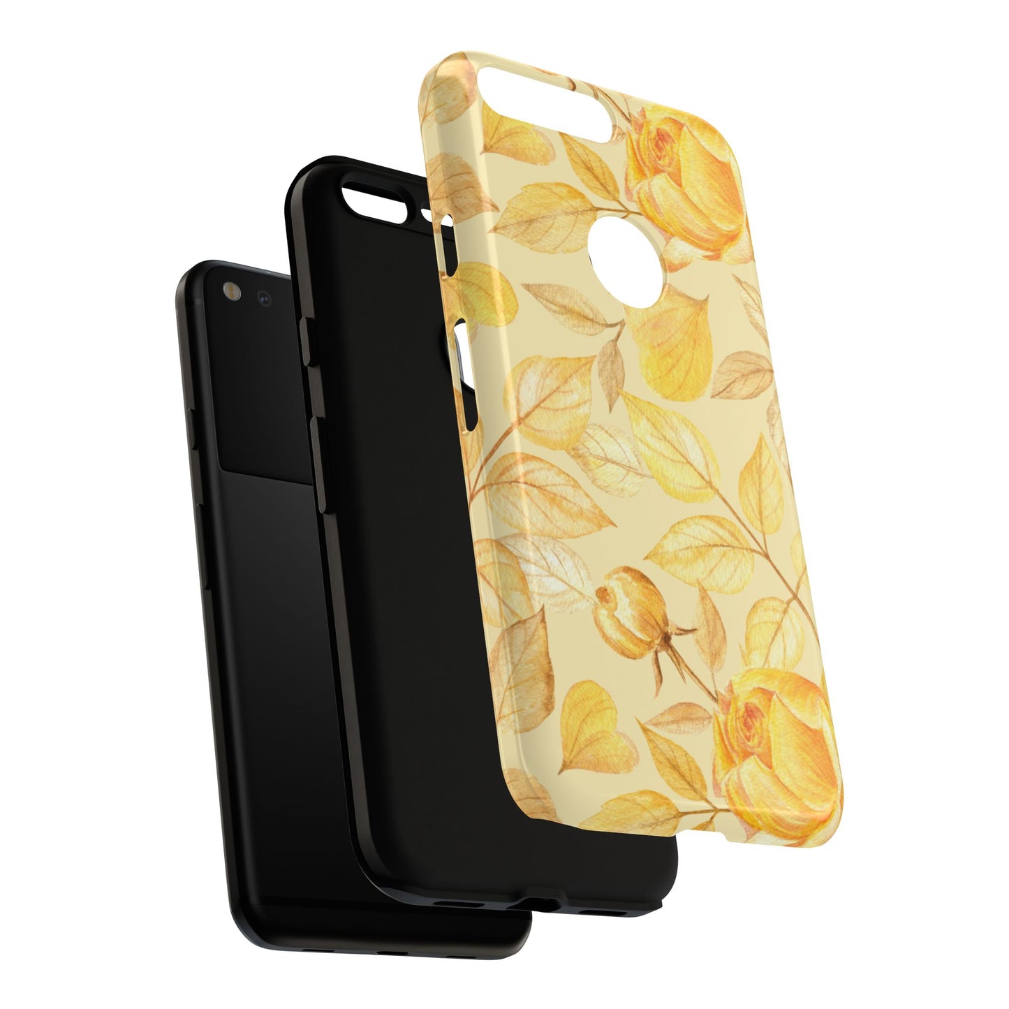 Yellow Dusk Tough Phone Case - Yellow Rose Design