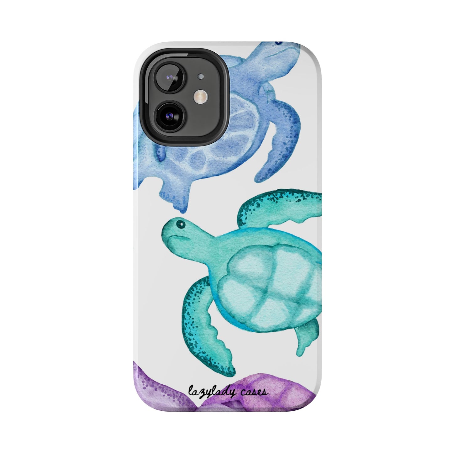 Ocean-Inspired Tough Phone Cases with Colorful Turtles