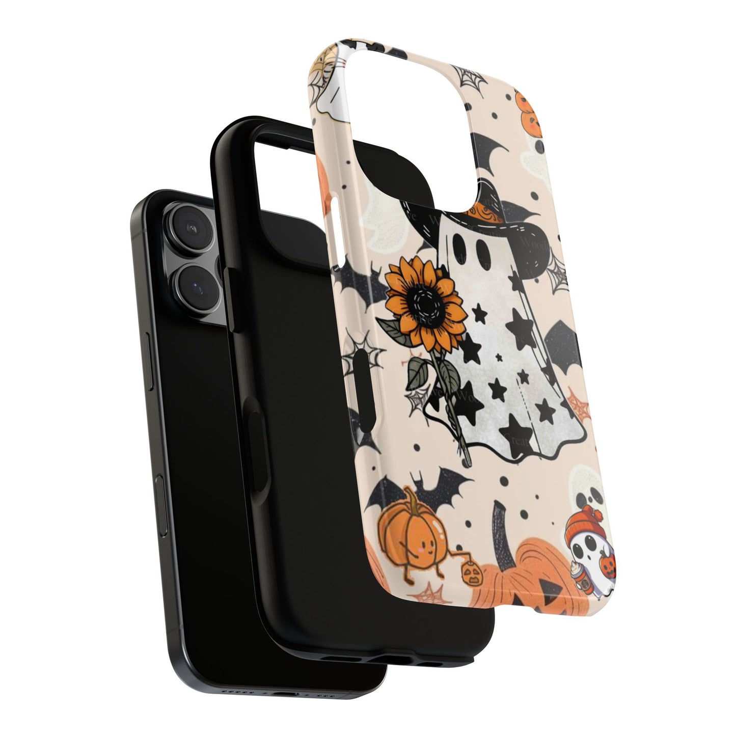 Cute Ghost Phone Case, Halloween Decor, Spooky Gift, Fall Accessories, Pumpkin Lover's Gift, Autumn Vibes, Trick or Treat