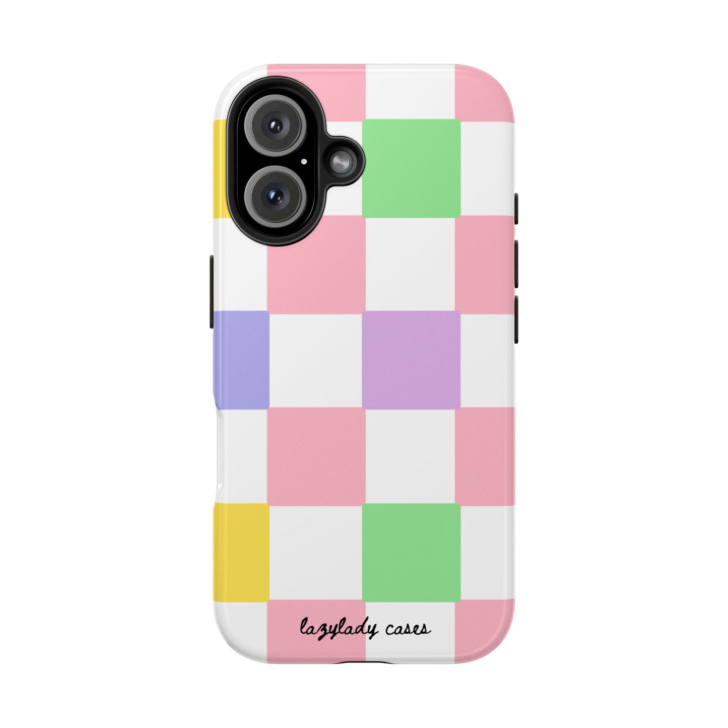 Colorful Checkerboard Tough Phone Case – Vibrant & Durable Protection