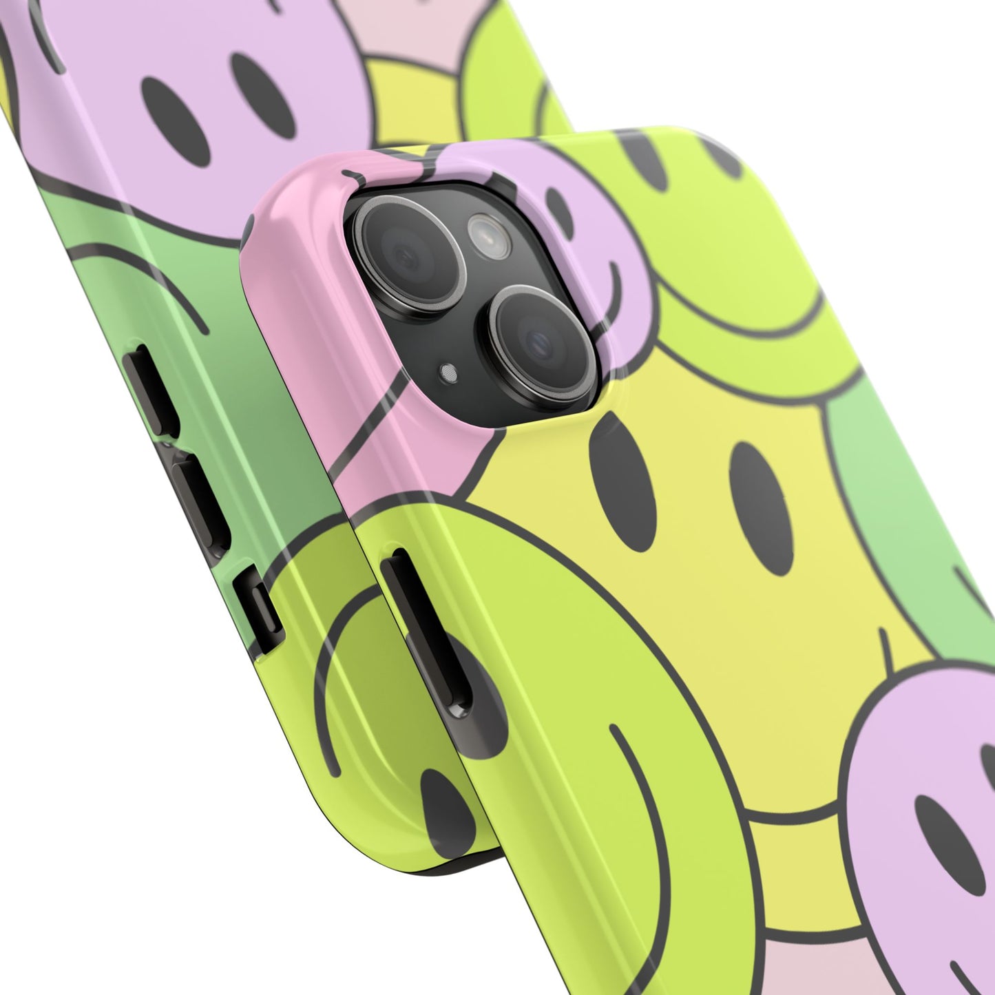 Colorful Smiley Face Tough Phone Case - Fun, Durable Protection for All Ages
