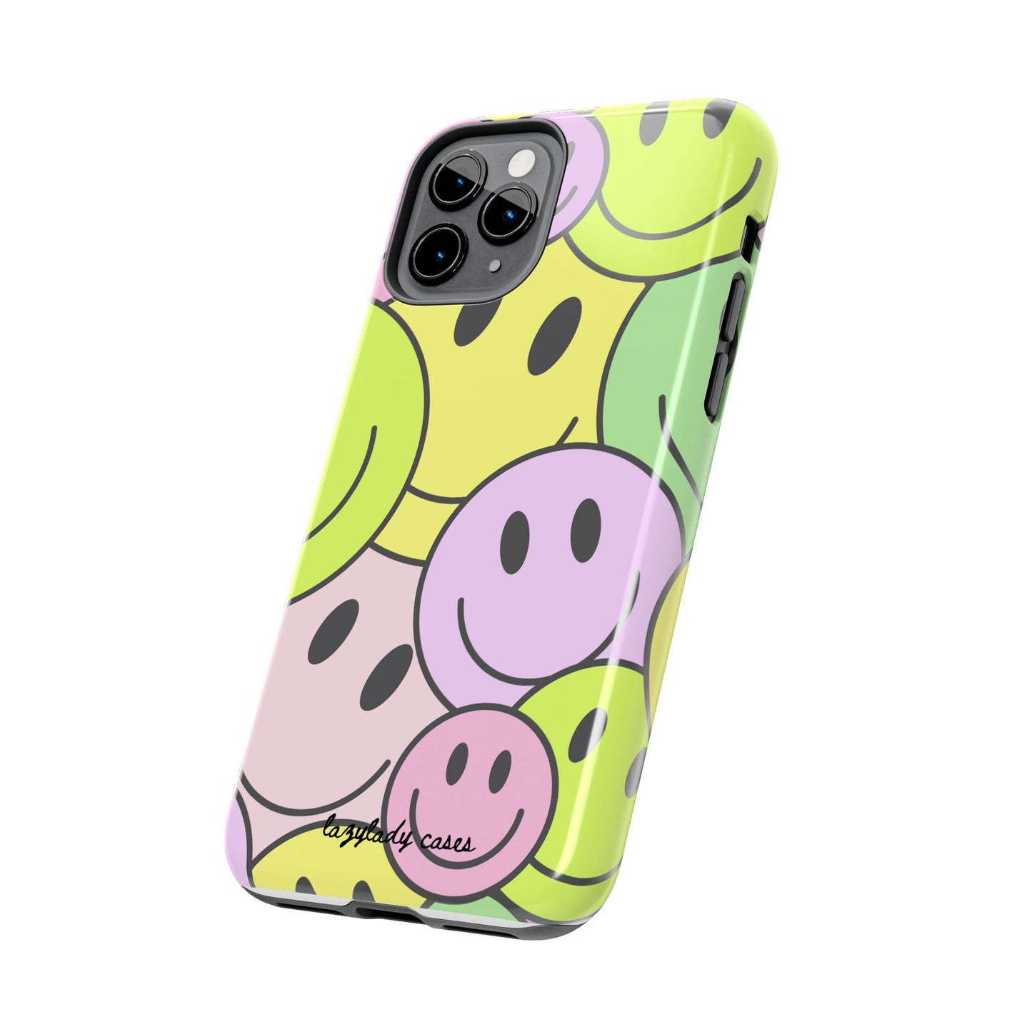 Colorful Smiley Face Tough Phone Case - Fun, Durable Protection for All Ages