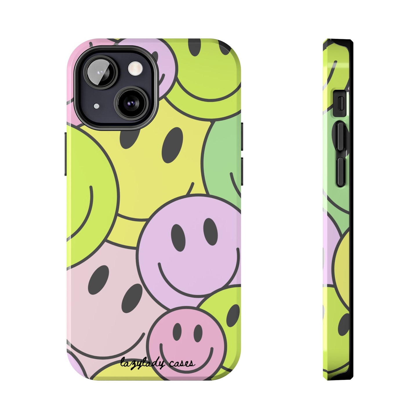 Colorful Smiley Face Tough Phone Case - Fun, Durable Protection for All Ages