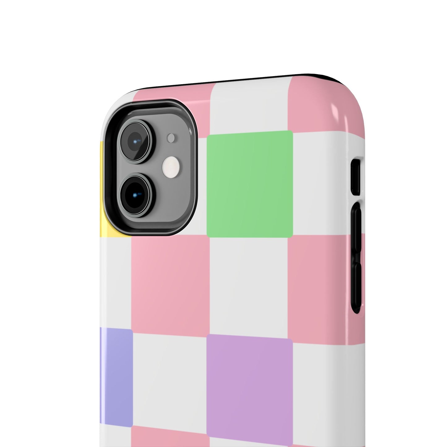 Colorful Checkerboard Tough Phone Case – Vibrant & Durable Protection