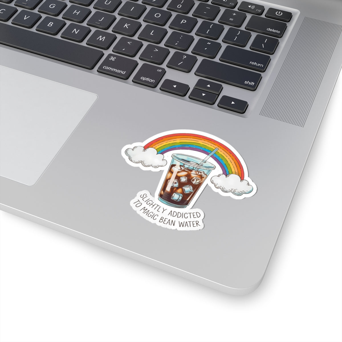 Coffee Lover Rainbow Stickers, Cute Coffee Stickers, Laptop Decor, Gift for Coffee Lovers, Fun Sticker for Journals