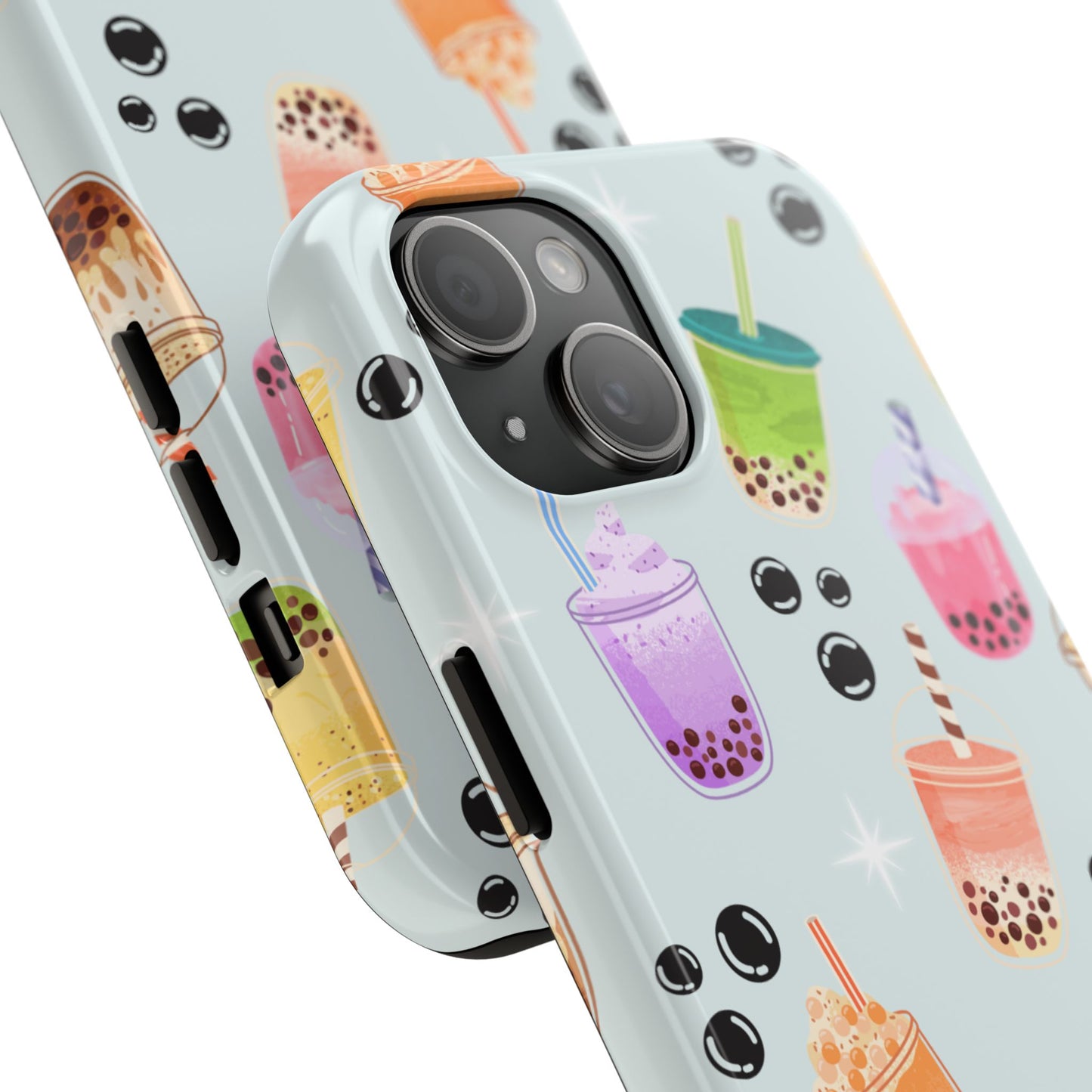 Colorful Boba Tea Phone Case, Tough Phone Cases for Drink Lovers, Cute Phone Accessory, Fun Gifts for Friends, Summer Vibes