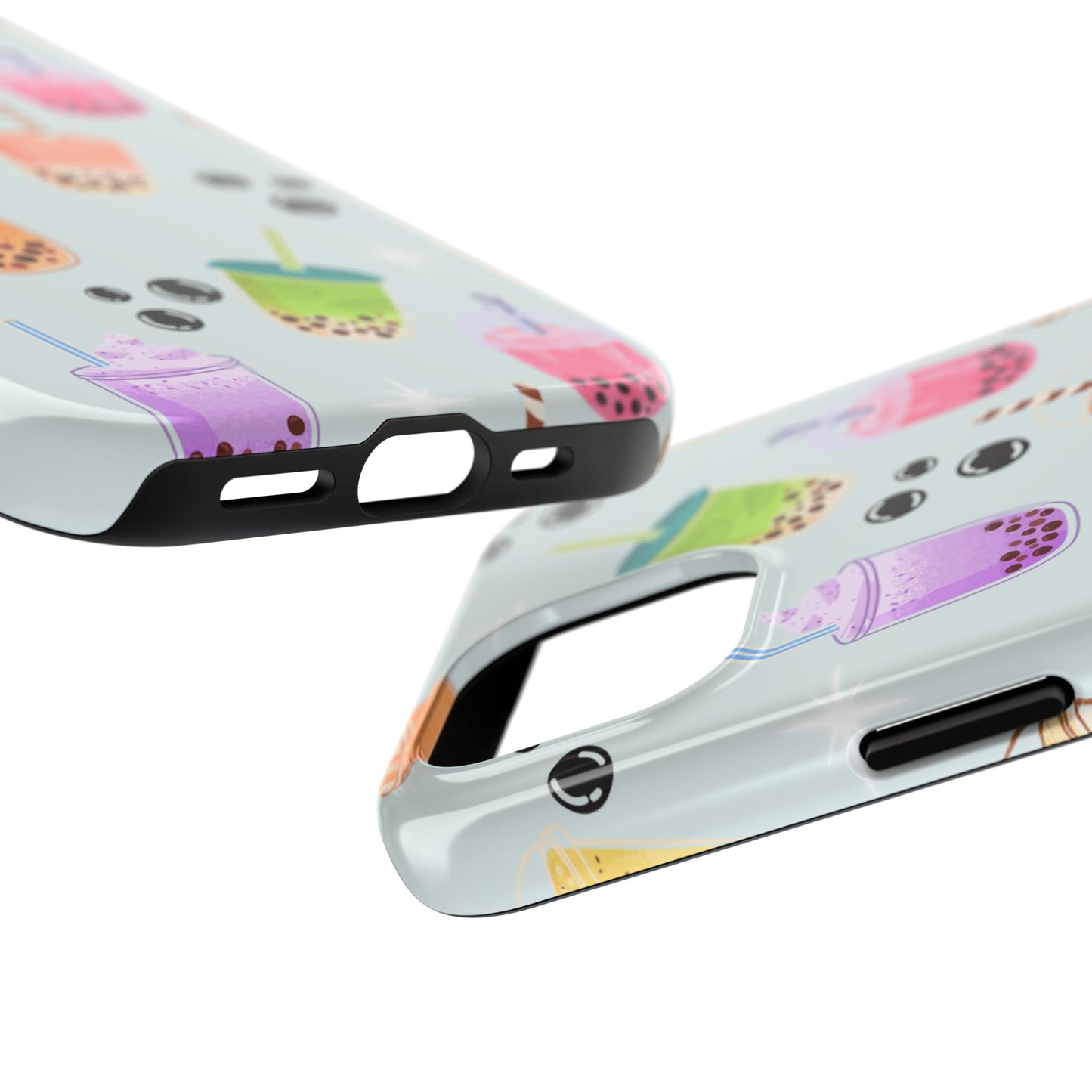 Colorful Boba Tea Phone Case, Tough Phone Cases for Drink Lovers, Cute Phone Accessory, Fun Gifts for Friends, Summer Vibes
