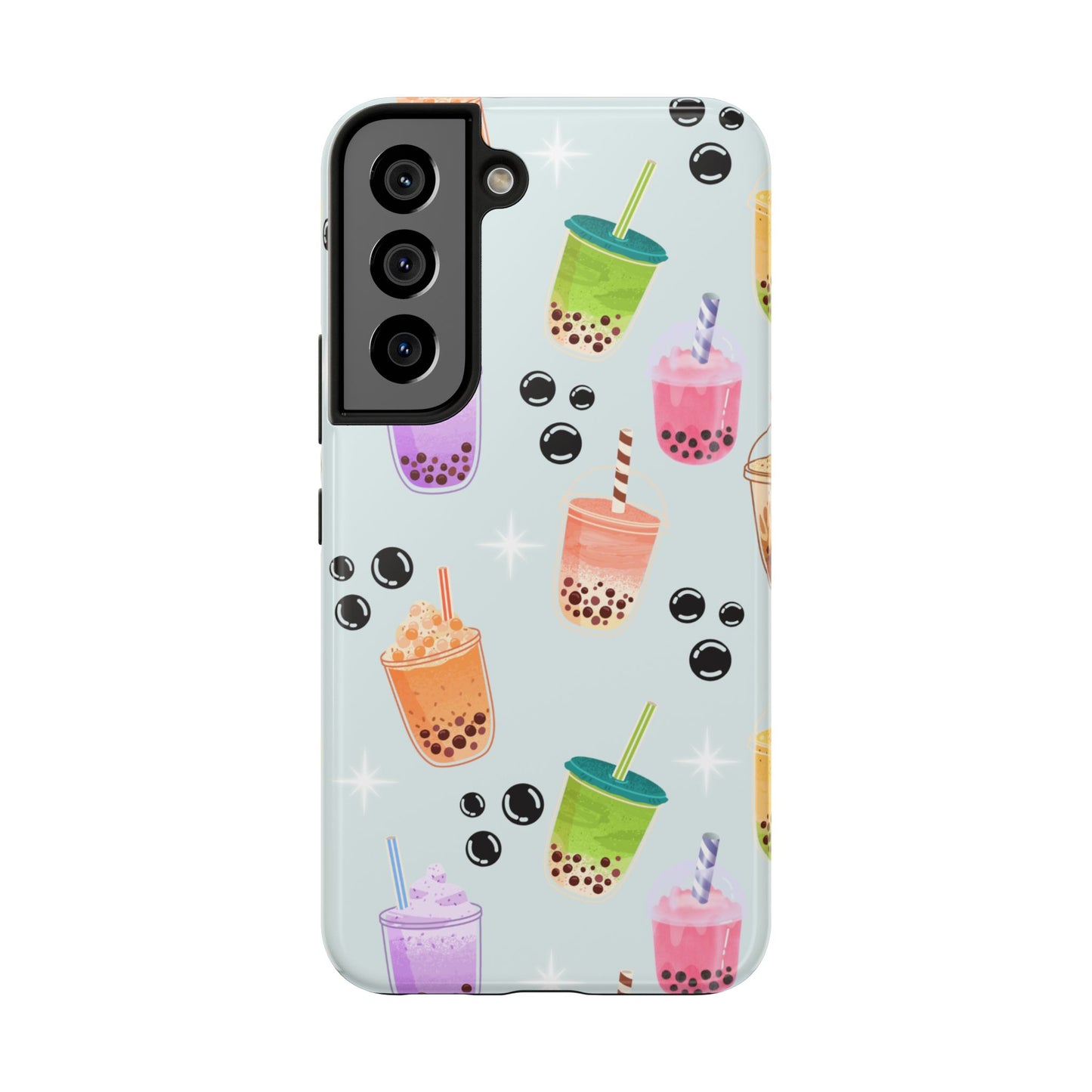 Colorful Boba Tea Phone Case, Tough Phone Cases for Drink Lovers, Cute Phone Accessory, Fun Gifts for Friends, Summer Vibes