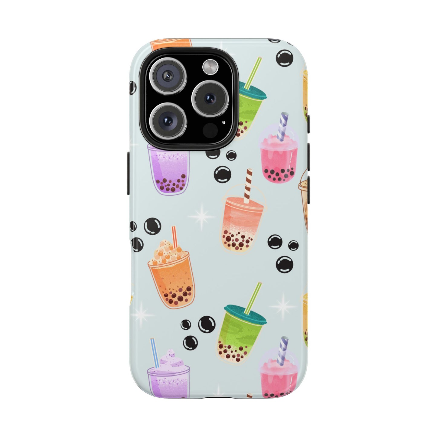 Colorful Boba Tea Phone Case, Tough Phone Cases for Drink Lovers, Cute Phone Accessory, Fun Gifts for Friends, Summer Vibes