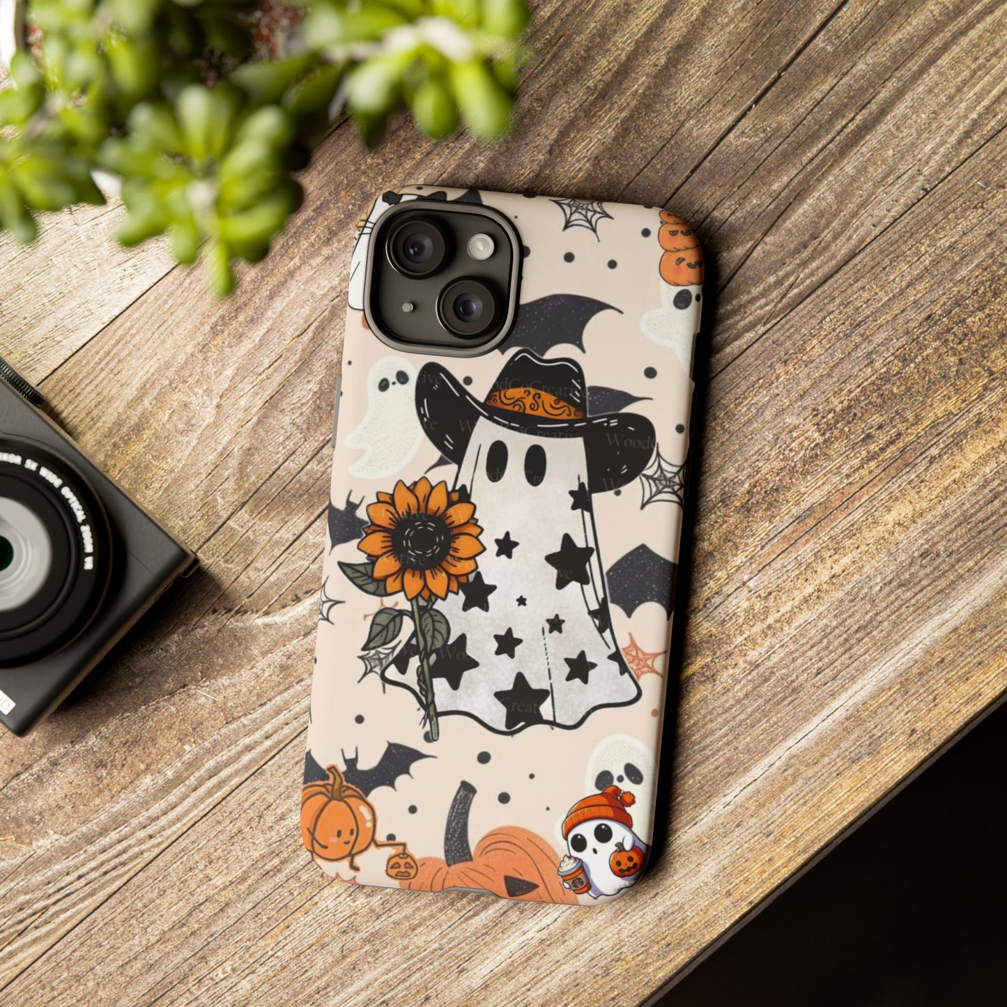 Cute Ghost Phone Case, Halloween Decor, Spooky Gift, Fall Accessories, Pumpkin Lover's Gift, Autumn Vibes, Trick or Treat