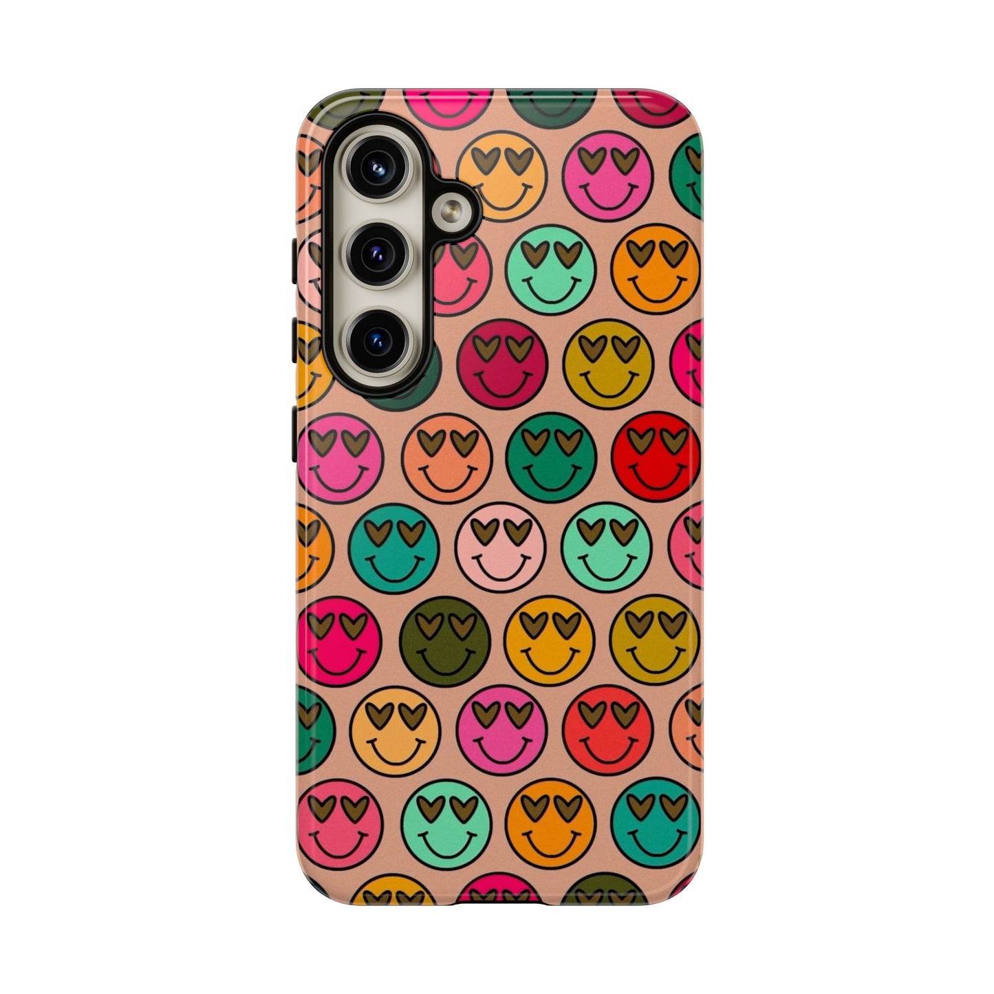 Colorful Smiley Phone Case | Tough Cases, Cute Phone Cover, Happy Vibes, Gift for Friends, Fun Phone Accessory