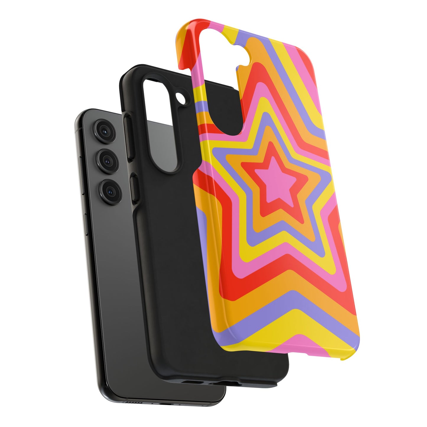 Colorful Star Pattern Tough Phone Cases | Durable Phone Cover, Unique Gifts, Trendy Accessories, Fun Tech Style