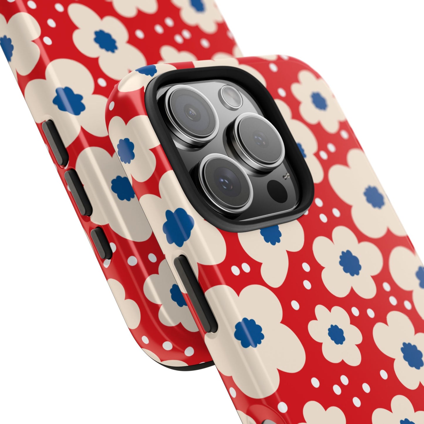 Blossom Floral Tough Phone Case - Durable Protection with Vintage Charm