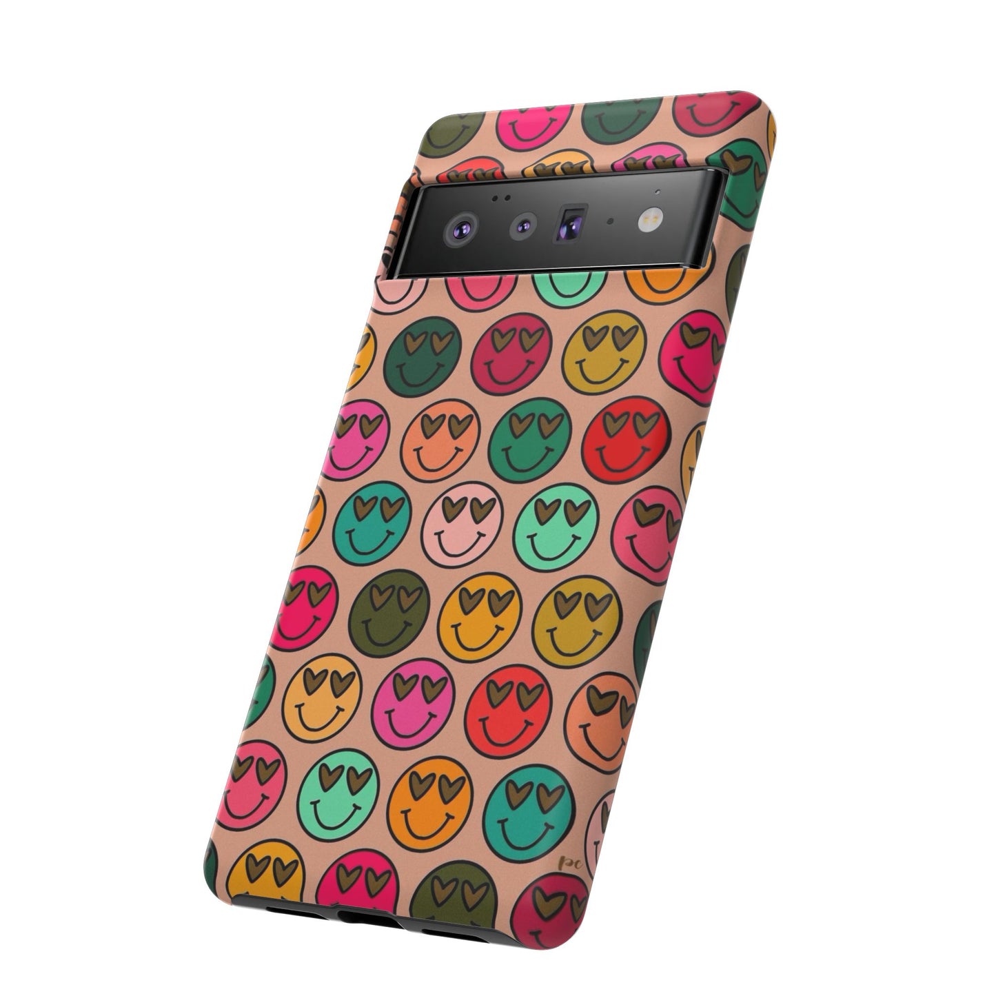 Colorful Smiley Phone Case | Tough Cases, Cute Phone Cover, Happy Vibes, Gift for Friends, Fun Phone Accessory