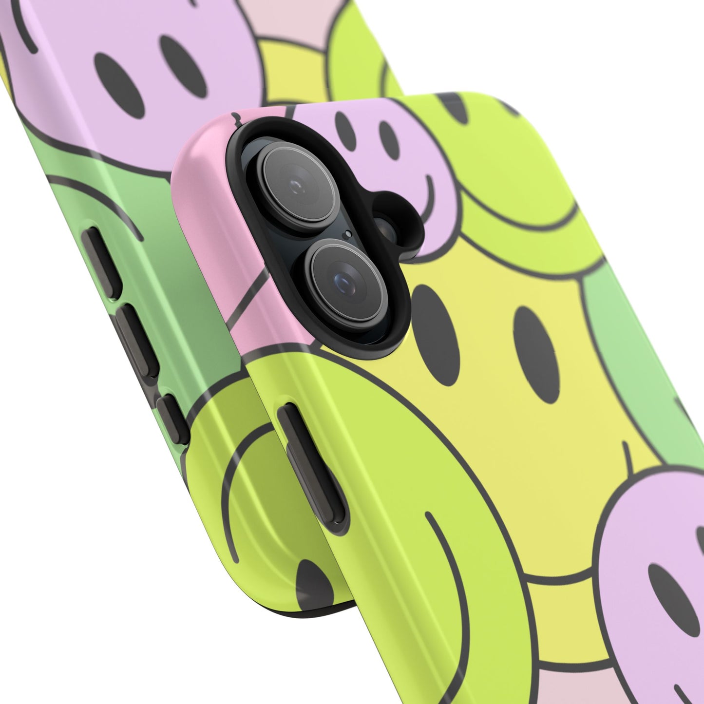 Colorful Smiley Face Tough Phone Case - Fun, Durable Protection for All Ages