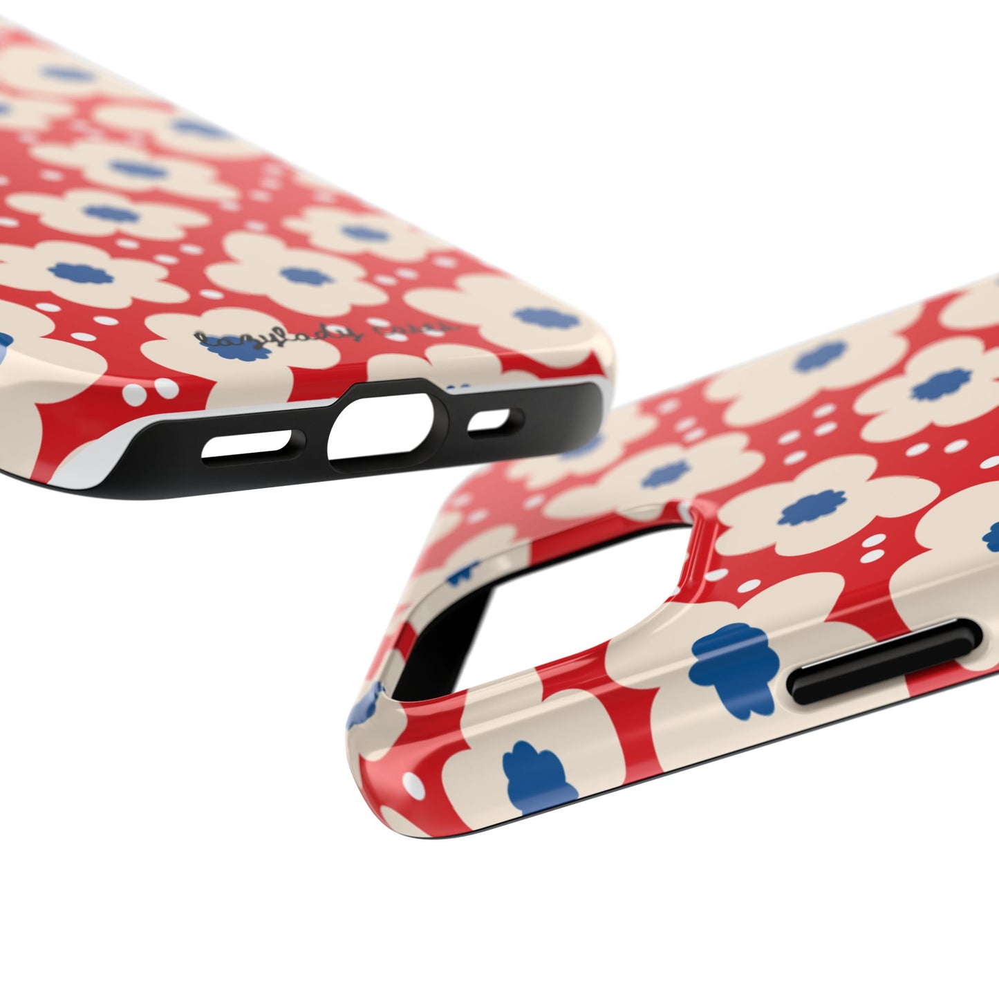 Blossom Floral Tough Phone Case - Durable Protection with Vintage Charm