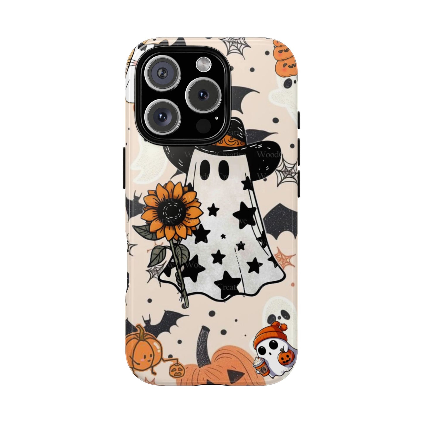 Cute Ghost Phone Case, Halloween Decor, Spooky Gift, Fall Accessories, Pumpkin Lover's Gift, Autumn Vibes, Trick or Treat